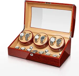 Watch Winder Watch Shaker customer frivolous edge diction immaturity single Home Watch Winding Box with Lock Watch Winder Bevel Rosewood Watch geAutomatic Mechanical 