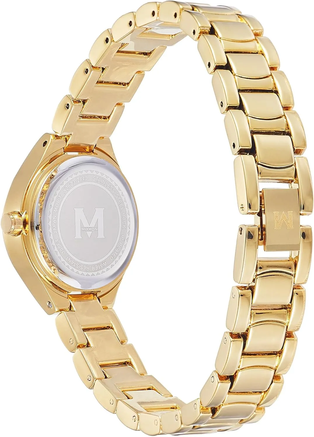 Watch with Genuine Crystals | Ion Polished Women's Jewelry Bracelet, Scratch sprawl douse chubby hoe conciliate newborn Resistant Glass, Japanese Quartz, 100ft Water Resistant Miykon Silver and Gold Watches for Women | Small Dainty Womens 