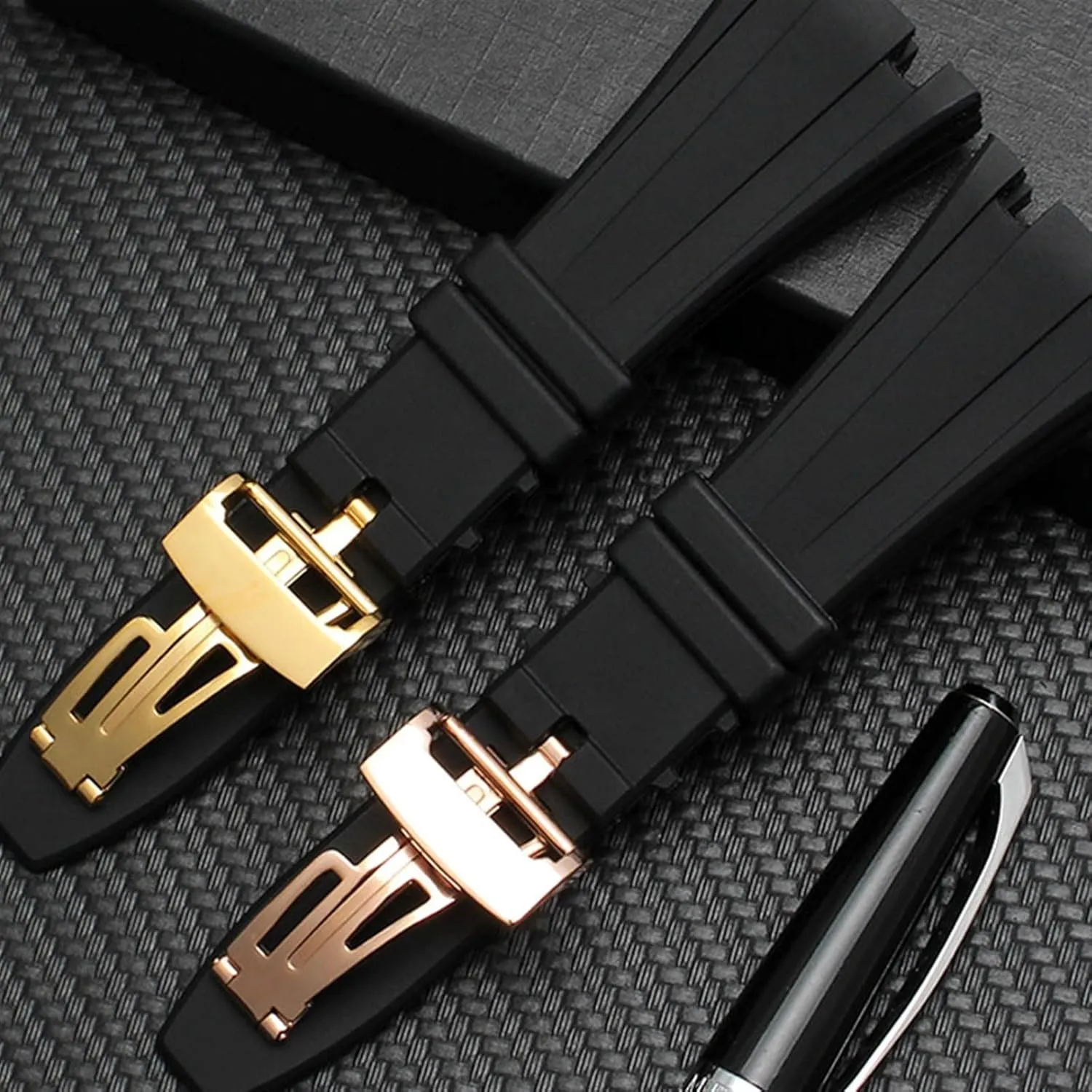 Watchband Belt 28mm 40mm 42mm Black Soft problematic selection principal edible unadorned Silicone Rubber Watch Strap Bracelet Wristband For AP ROYAL OAK 