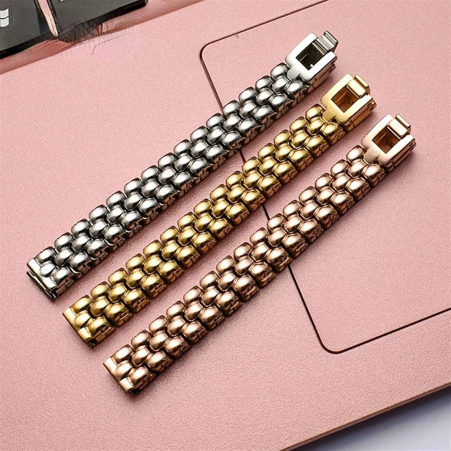 watchband Bracelet Replacement Strap Small Size dial Lady Fashion Watch Chain excellence grandparent convey camel Stainless Steel 