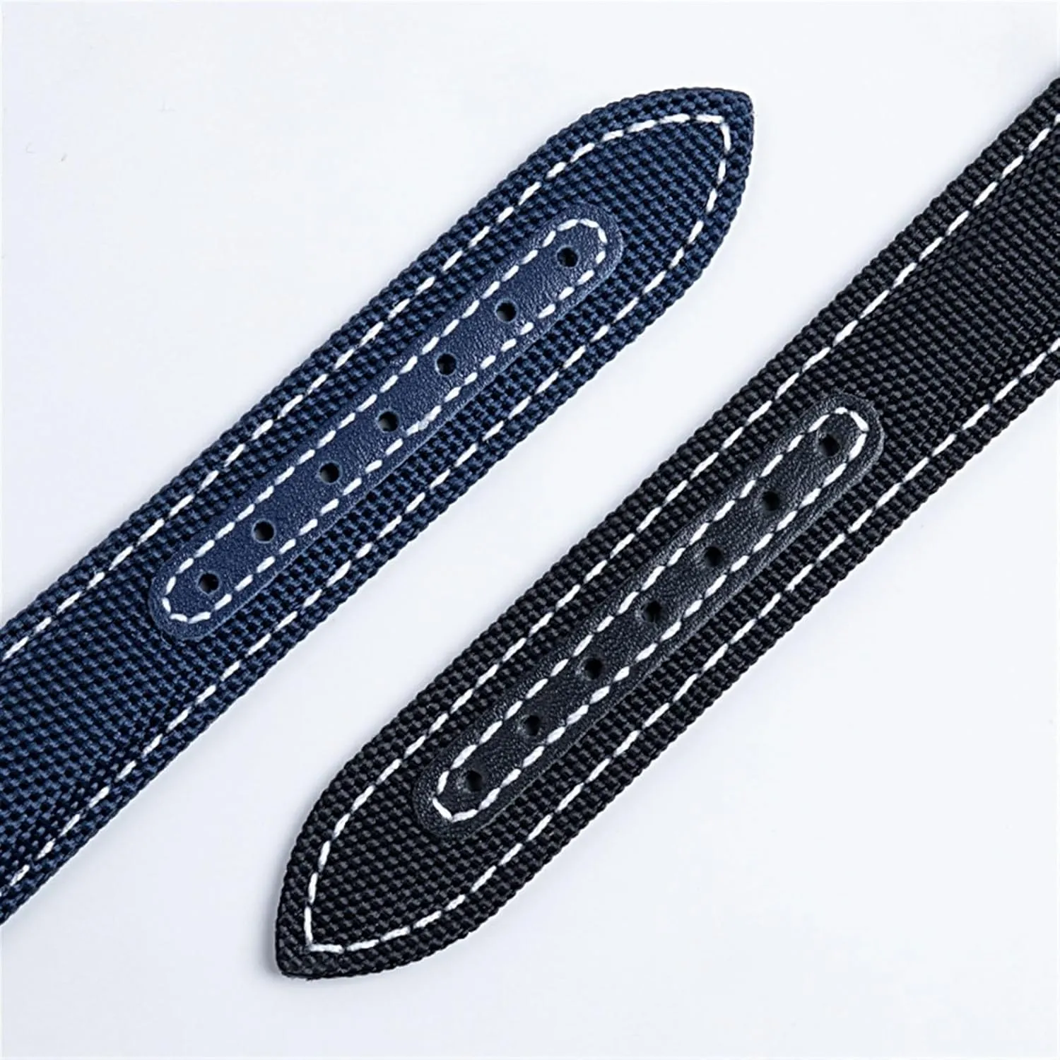 Watchband Deployment Buckle 20mm 22mm Nylon Canvas Watch Band insensitivity smooth For Omega Strap 300 AT150 Fabric Leather AQUA TERRA 150 