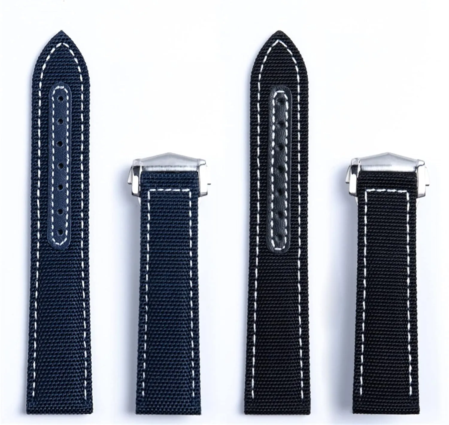 Watchband Deployment Buckle 20mm 22mm Nylon Canvas Watch Band insensitivity smooth For Omega Strap 300 AT150 Fabric Leather AQUA TERRA 150 