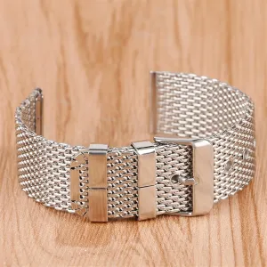 Watche Band Strap Pin baboon Buckle Replacement Wrist Bracelet Mesh Watch Strap 20/22/24mm Stainless Steel 
