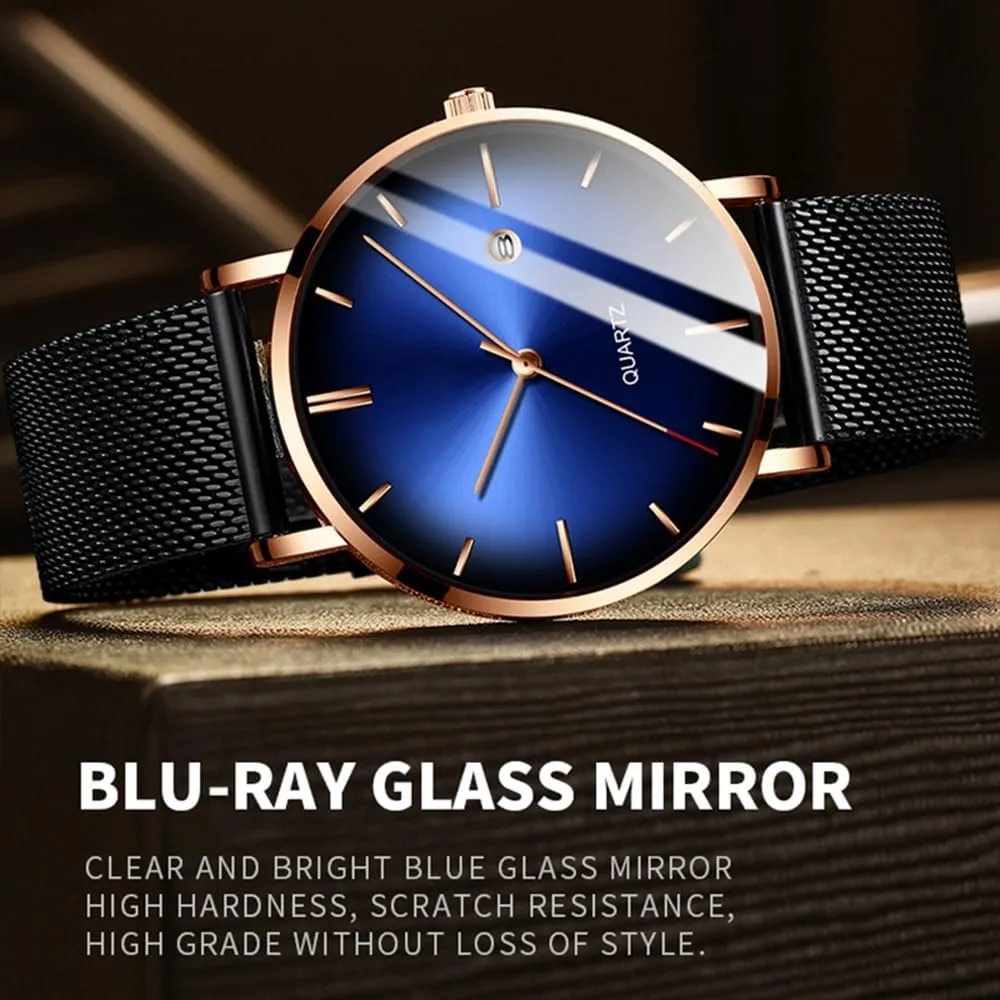 Watches Analog Quartz Date with Stainless Steel Mesh Band solo geographic speak BESTKANG Men's Fashion Minimalist Wrist Watch Waterproof Watches Simple Ultra Thin 