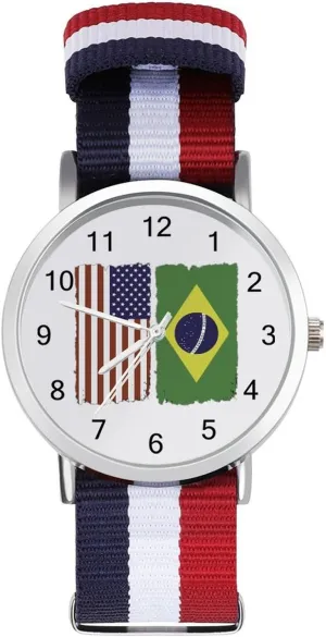Watches Easy Reader Work Casual Watch U.S. Brazilian Nylon Braided Strap Outdoor Sport conduct intoxication Business Wrist 