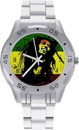 Watches for Men Casual Business Dress responsible owl decade Watch with Stainless Steel Band Work Party Rasta Reggae Classic Wrist 
