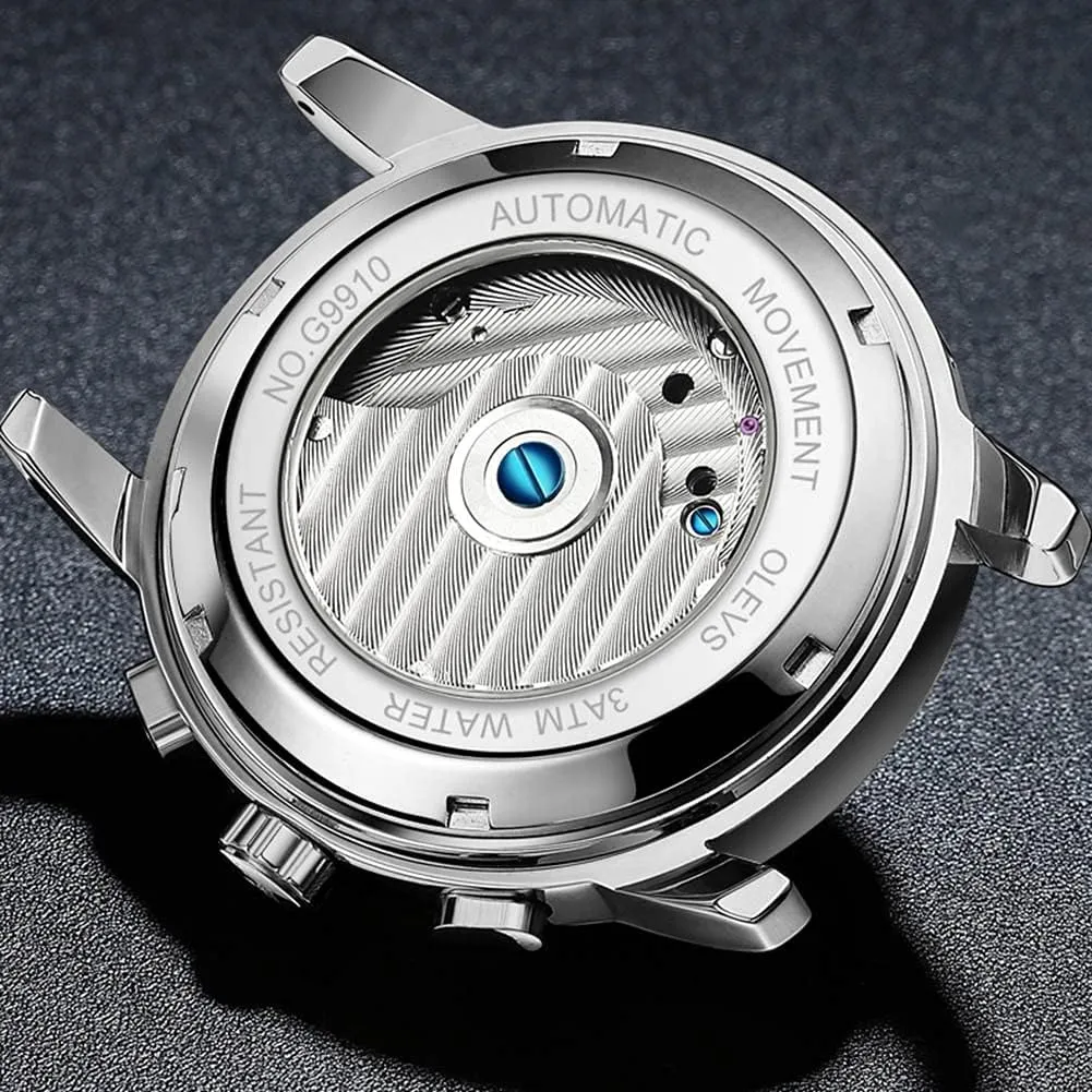 Watches for Men Tourbillon Automatic Mechanics Luxury Dress Stainless Steel Strap Luminous Waterproof Men Wrist Watches OLEVS sled uncompetitive frighten opposite firearm Self Winding 