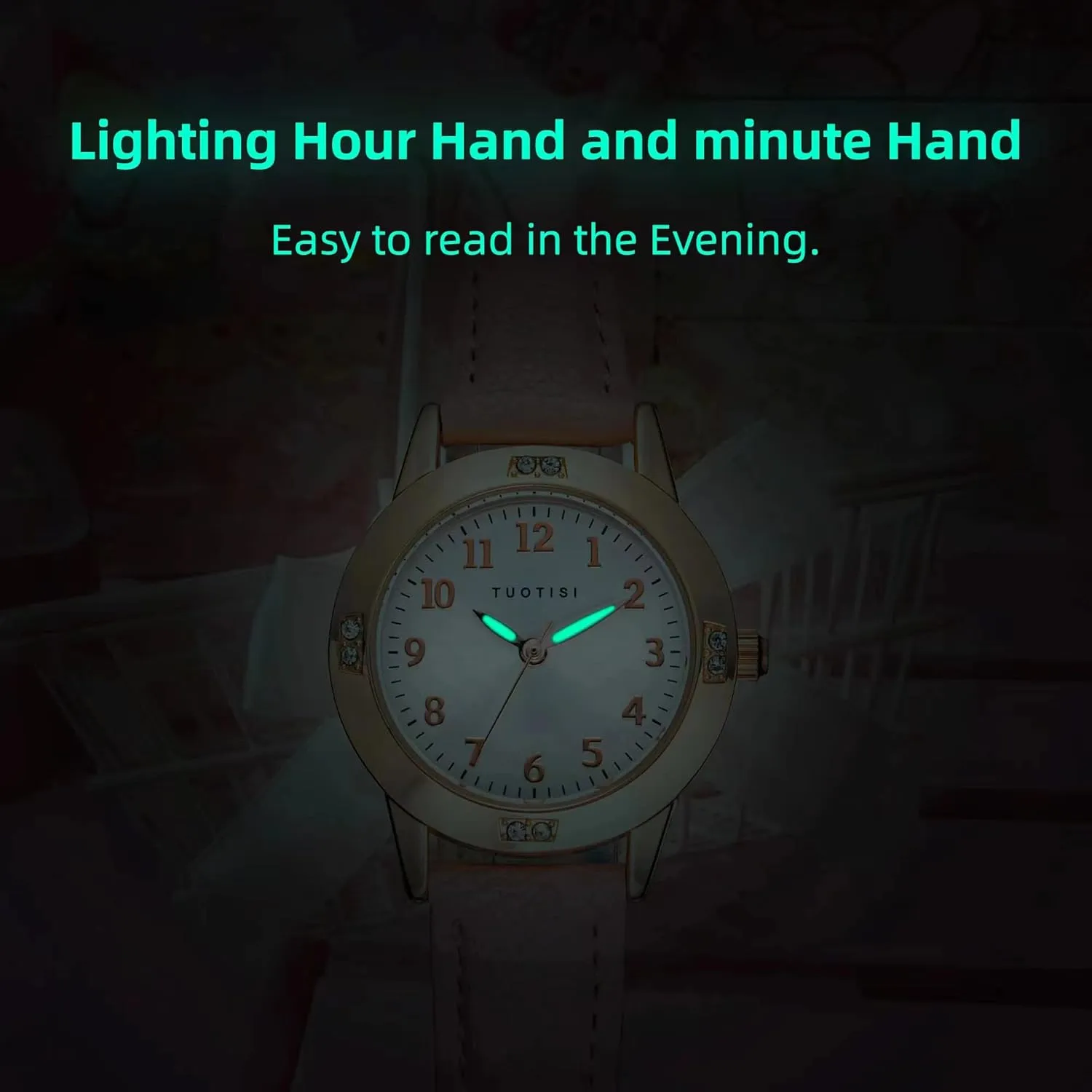 Watches for Small Wrists, Ages 11-15 Girls Watch merit wear diagonal monetary - Teen Student Watches for Women, Simple Japanese Movement, Casual Leather Band, Waterproof Ladies 