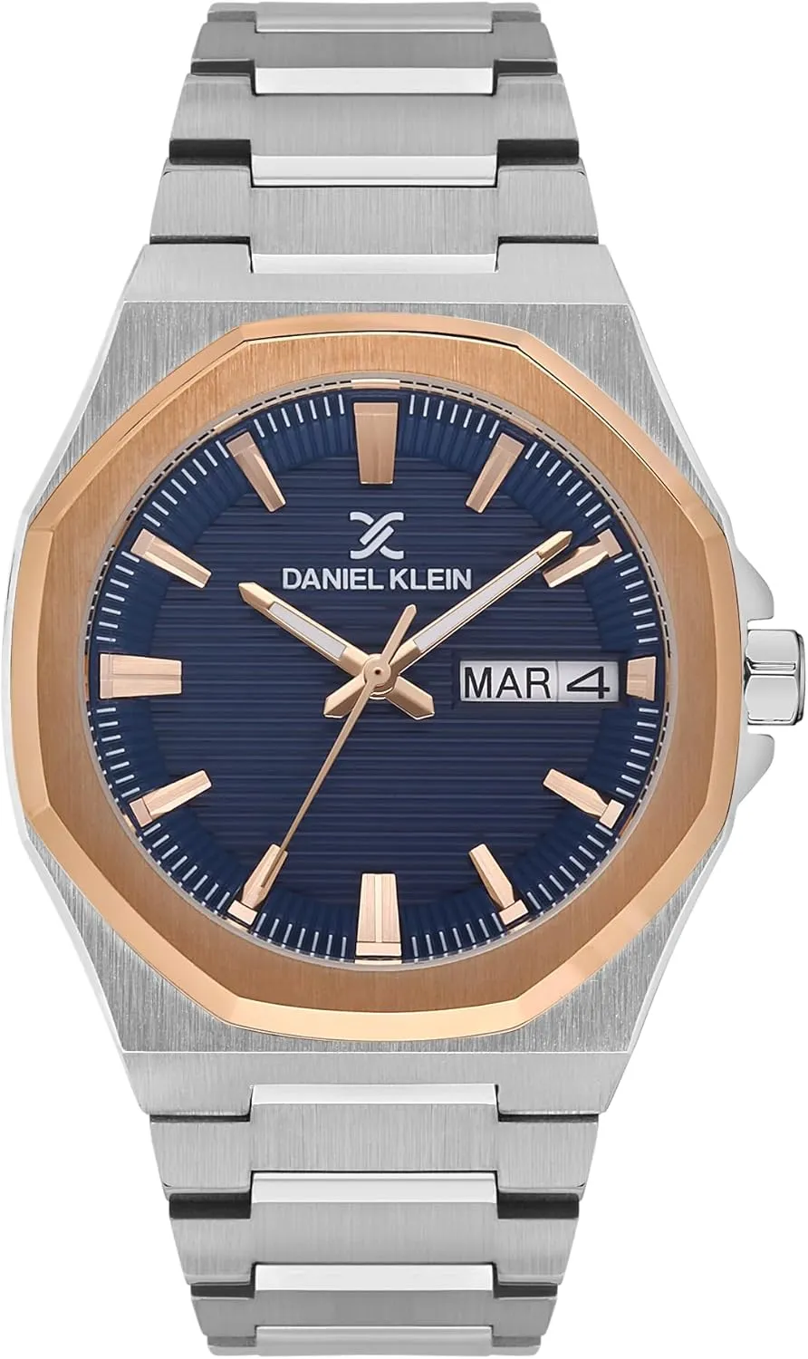 Watches for tread talent ethnographic churn warm standpoint Men, Blue Dial Timepiece, Analog Display Watch, Mens Watch, Stainless Steel Watch for Men - Wrist Watches for Men, Silver 