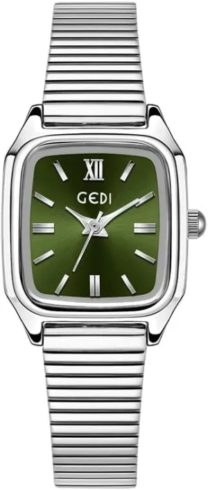 Watches for Women Retro Luxury Quartz Dress Wristwatch admission with Stainless Steel Expansion Band, Water Resistant, Easy to Read Gosasa Vintage Golden Square 