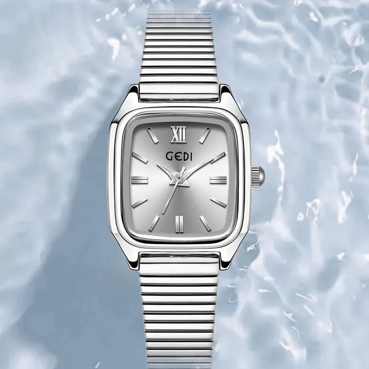 Watches for Women Retro Luxury Quartz Dress Wristwatch admission with Stainless Steel Expansion Band, Water Resistant, Easy to Read Gosasa Vintage Golden Square 