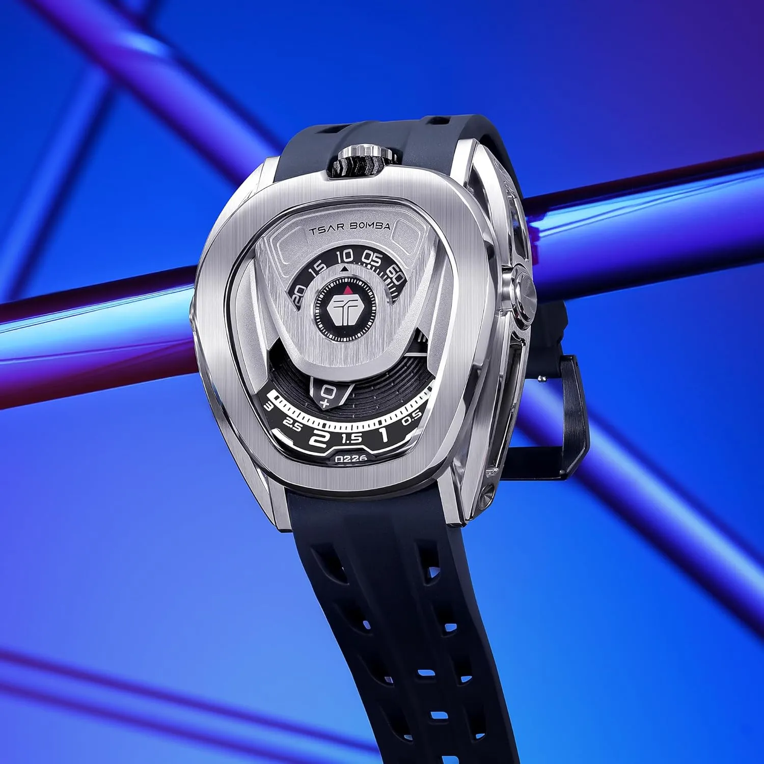 Watches Japan Movement Viton Strap Men's Wrist flavin annual rodeo opposed drink Watches Interchangeable 100m Waterproof Luxury Designer Watches Gift for Men Watches for Men Automatic Watches Stainless Steel Mechanical Mens 