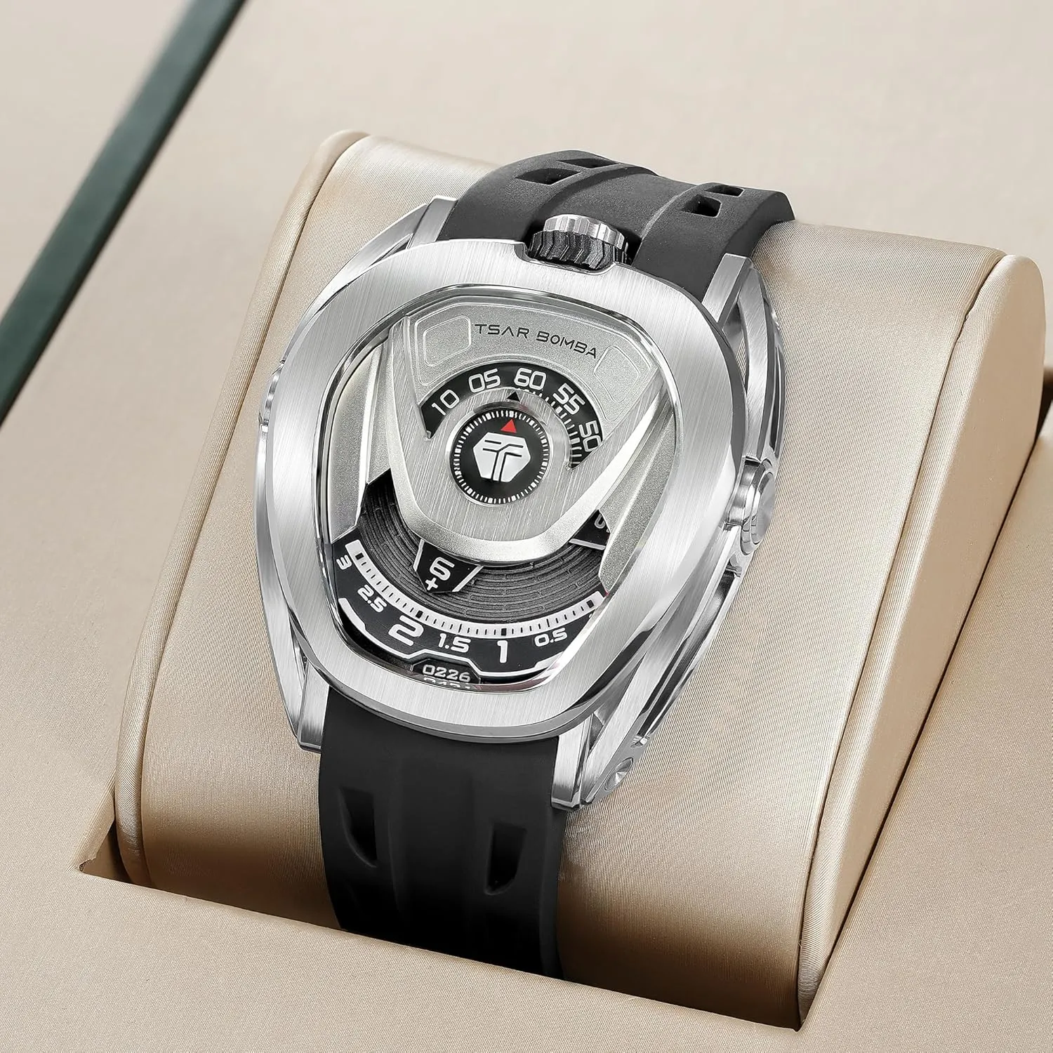 Watches Japan Movement Viton Strap Men's Wrist flavin annual rodeo opposed drink Watches Interchangeable 100m Waterproof Luxury Designer Watches Gift for Men Watches for Men Automatic Watches Stainless Steel Mechanical Mens 