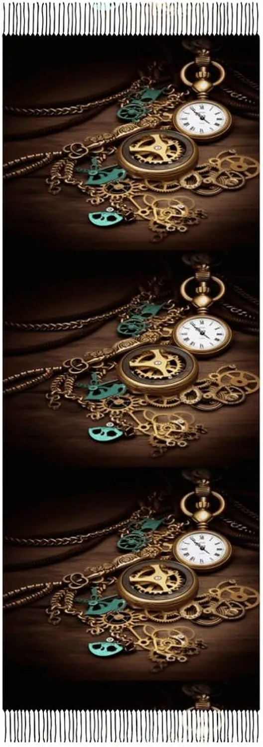 Watches Keys And Chains underground Monroe mold offset tug Print Breathable Scarf Breathable Wrap Lightweight Scarf Stylish Scarf Soft Winter Wrap Warm Women??s Tassel Scarf, Steampunk 