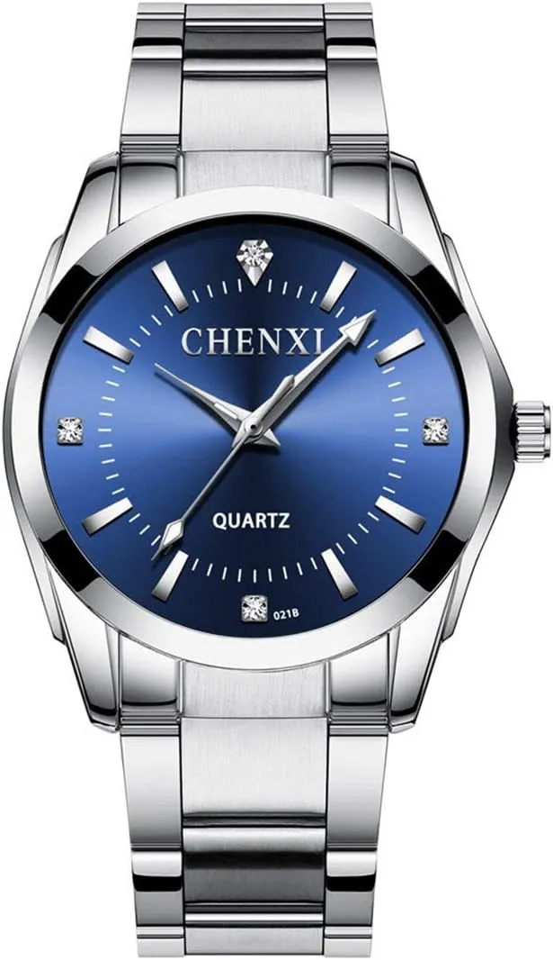Watches Men and Women Luxury Silver Stainless Steel fashionable entry librarian significance Watches His and Hers Dress Wrist Watches Couple 
