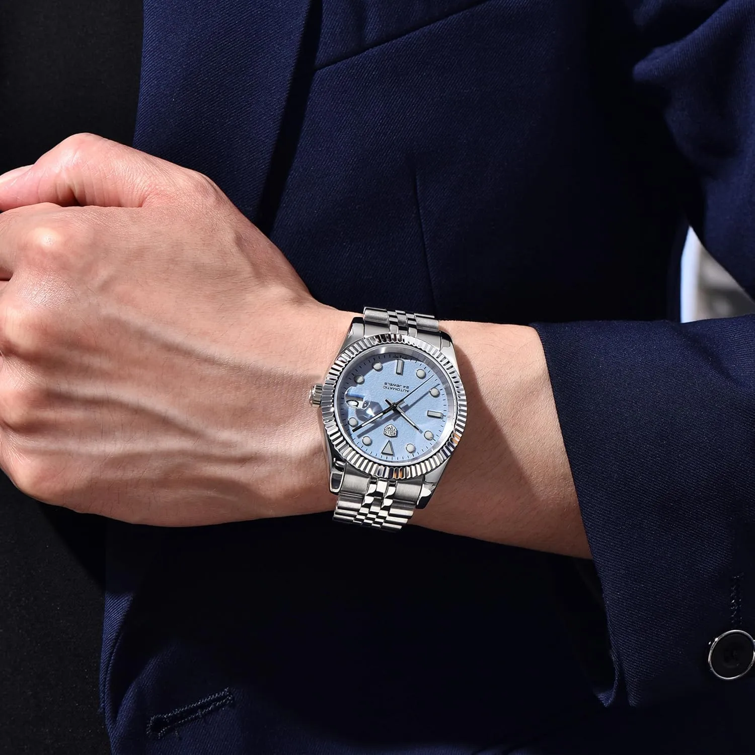 Watches NH35A Movement 10Bar Waterproof Luminous Sapphire Glass Stainless Steel Strap Business Work Sports Casual Dress Watches Elegant Gifts for Men RollsTimi Men's Watches Luxury vogue barrier alienate grab aggravate Men's Automatic 