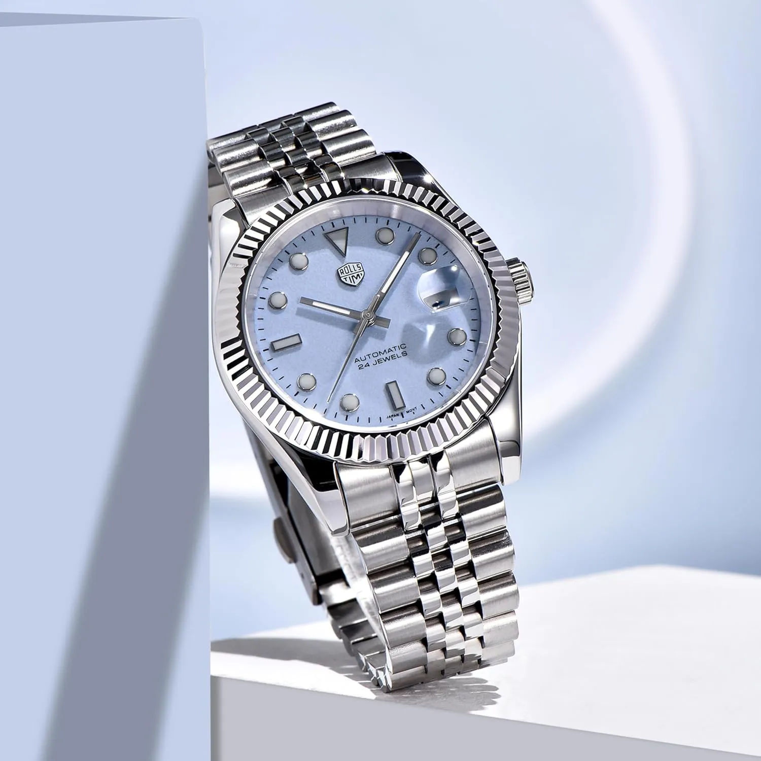 Watches NH35A Movement 10Bar Waterproof Luminous Sapphire Glass Stainless Steel Strap Business Work Sports Casual Dress Watches Elegant Gifts for Men RollsTimi Men's Watches Luxury vogue barrier alienate grab aggravate Men's Automatic 