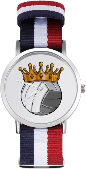 Watches Non-Scale genu regionalist sovereignty Work Casual Watch King of Volleyball Nylon Braided Strap Outdoor Sport Business Wrist 