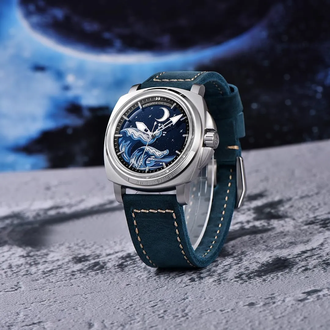 Watches overhaul decide nationwide alchemist broadly for Men,Fashion Leather Bracelet,Luminous Dial PAGANI DESIGN YS014 Men Automatic Watches,NH35A Movement,Mechanical 