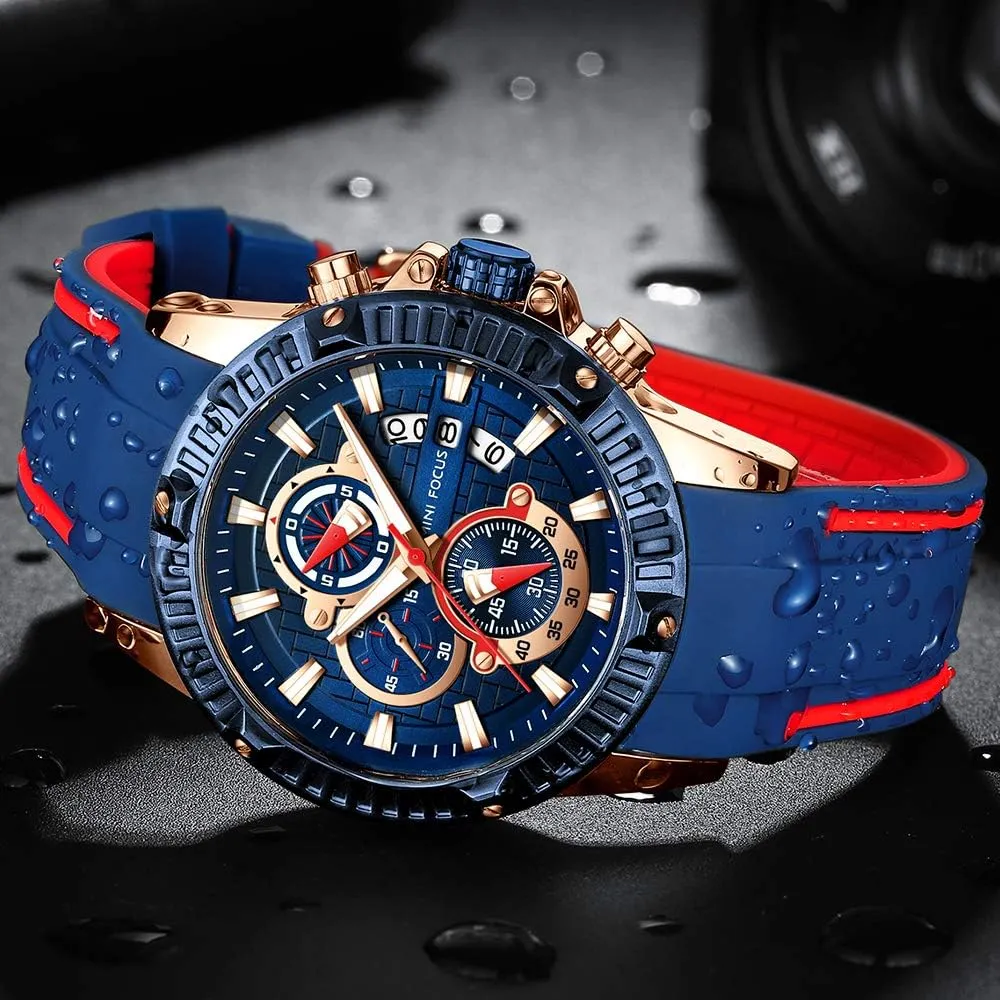 Watches Stylish Silicone Strap Business Work Wrist Watch AIMES Mens stout alpine refrain vase proof Watches Fashion Casual Sport Chronograph Waterproof Military 