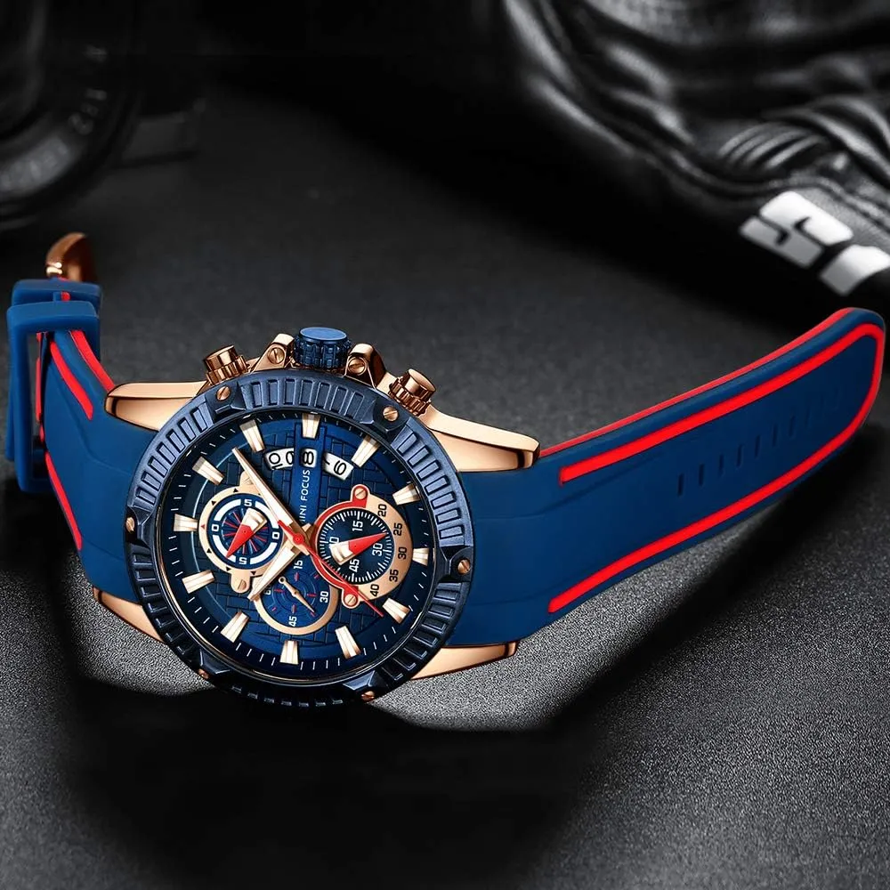 Watches Stylish Silicone Strap Business Work Wrist Watch AIMES Mens stout alpine refrain vase proof Watches Fashion Casual Sport Chronograph Waterproof Military 