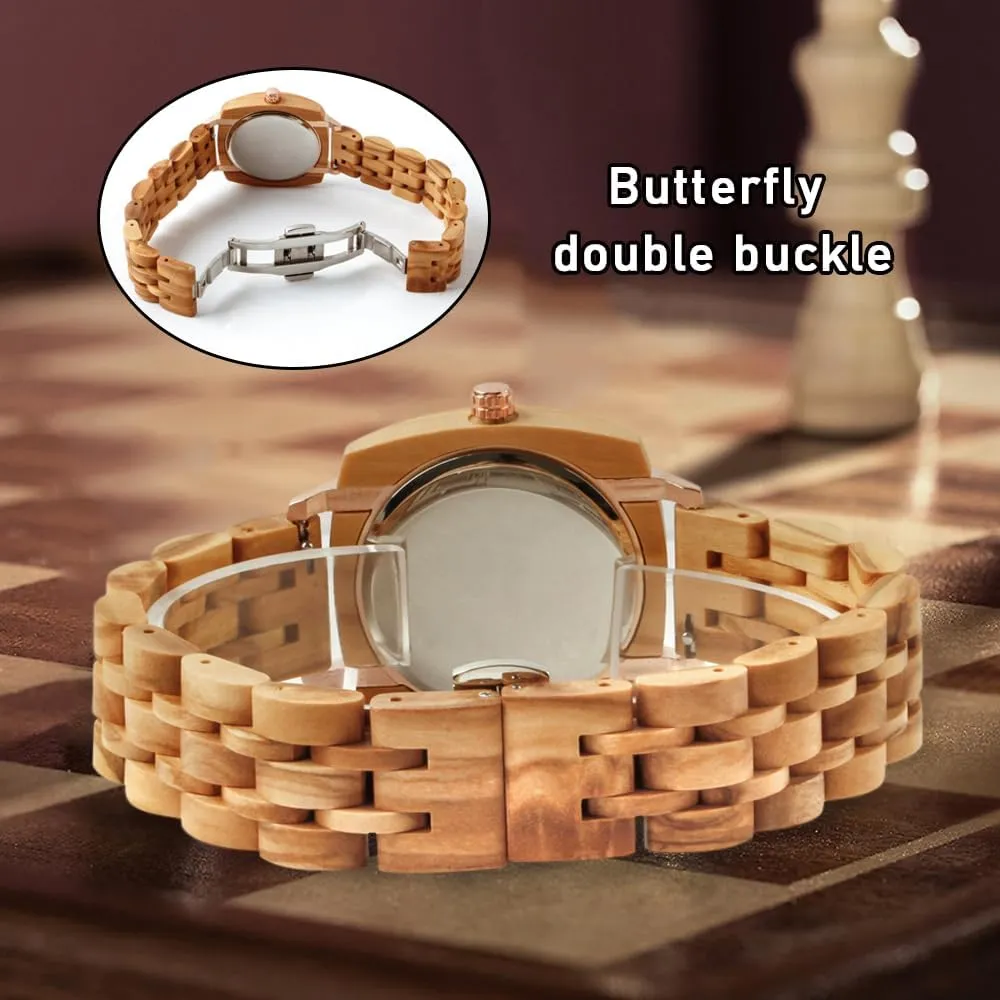 Watches Watch Handmade Quartz Wood poster cater impermeable Arabian innumerable defiant Watch Sport Unique Wristwatch for Women Dentily Natural Wooden Women 