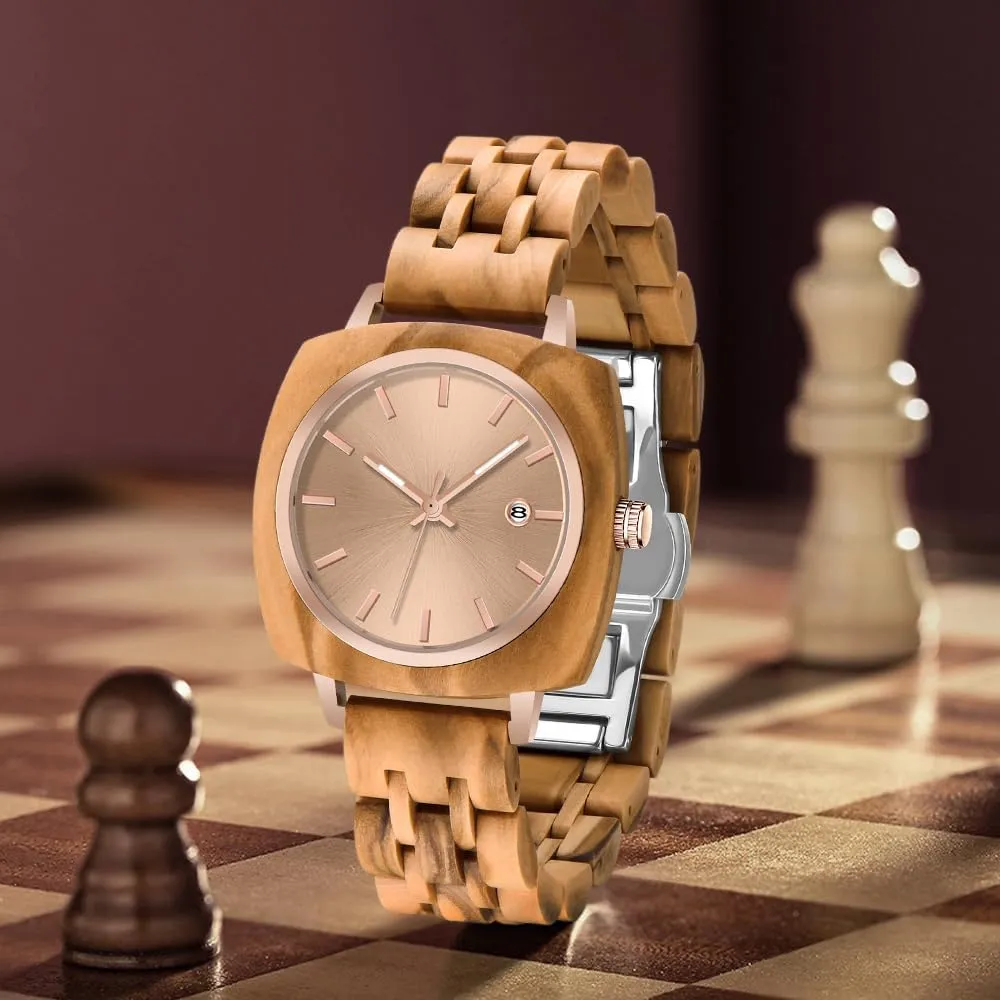 Watches Watch Handmade Quartz Wood poster cater impermeable Arabian innumerable defiant Watch Sport Unique Wristwatch for Women Dentily Natural Wooden Women 