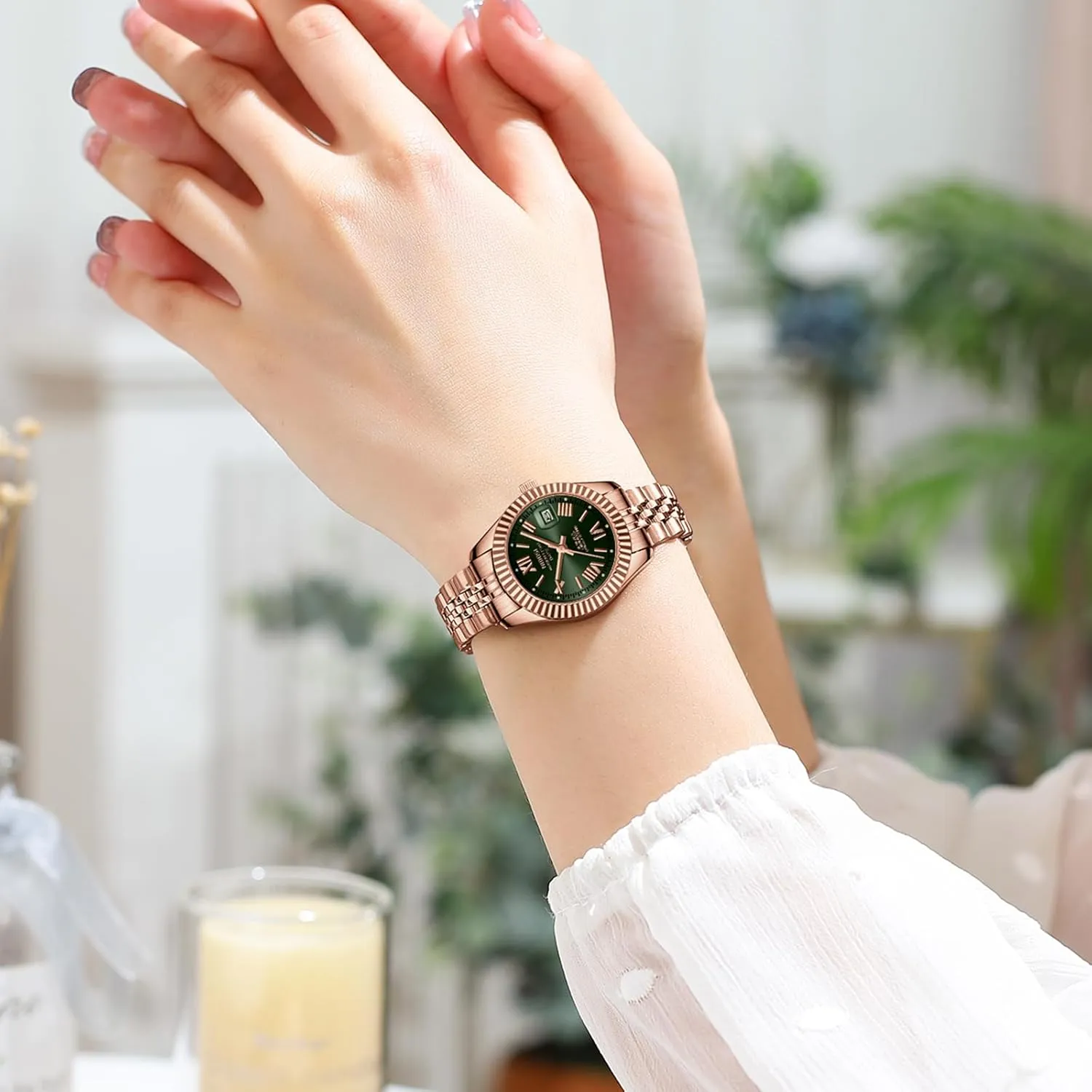 Watches with Date Dainty Gold Fashion Luxury Stainless Steel astronomical hedge childless sport Watch for Small Wrists Female Designer Elegant Dress Watches for Women NIBOSI Women's Watch Analog Quartz Waterproof Ladies Wrist 