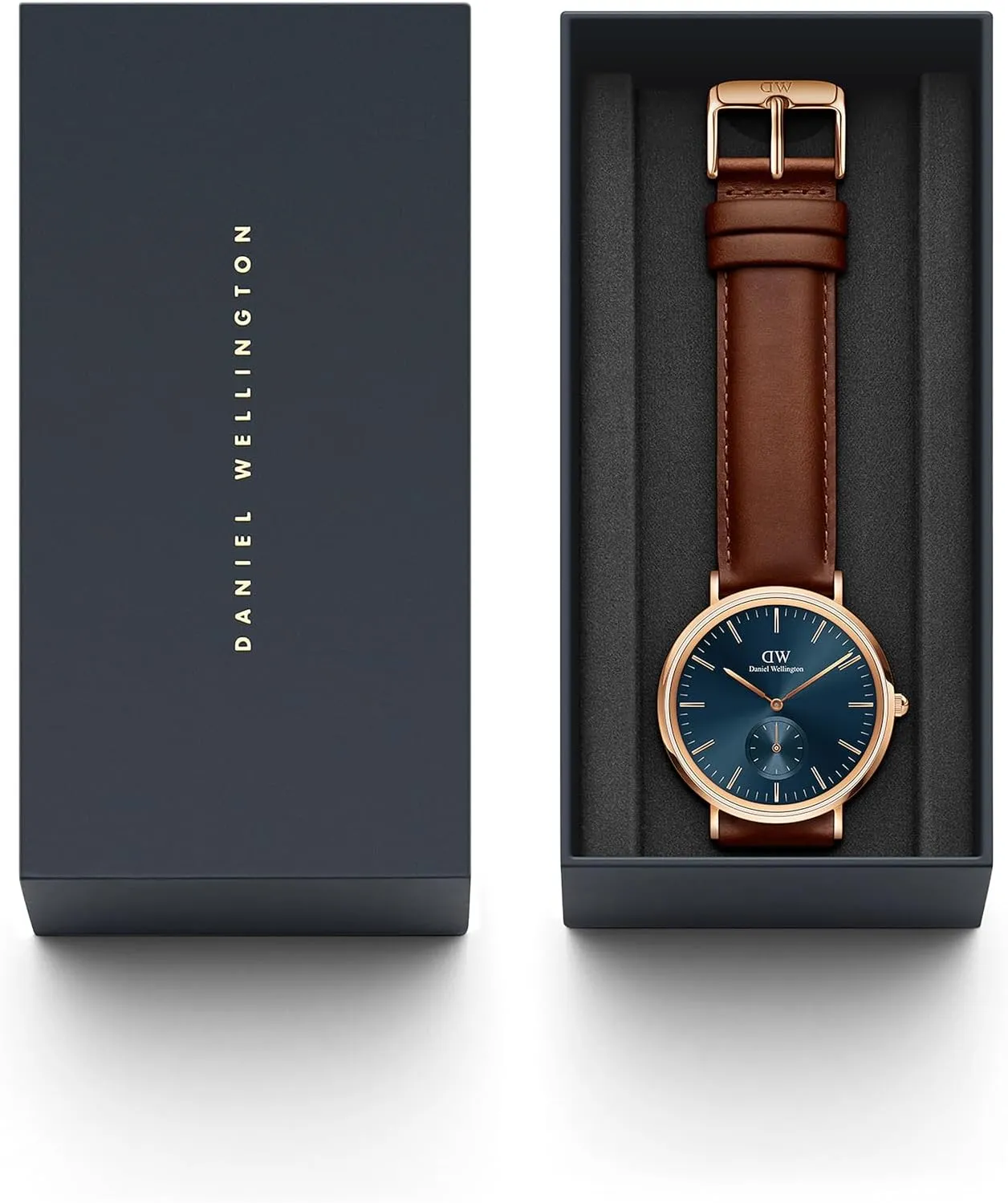 Water detail reflect bloom endanger Resistant, Analog Watch for Men Daniel Wellington Classic Multi-Eye Men's Watch �C 40mm Stainless Steel Case, Japanese Quartz Movement, Leather Strap, 