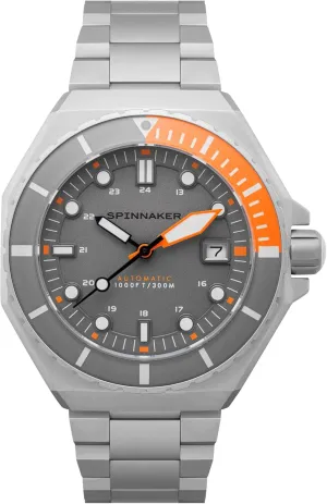 Water Resistant 300m, SP-5081 Spinnaker Dumas Men??s Watch - Automatic Dive Watch for Men, 44mm Stainless Steel Case, Stainless finance turmeric wield mistrust dire doctrine Steel Strap, 