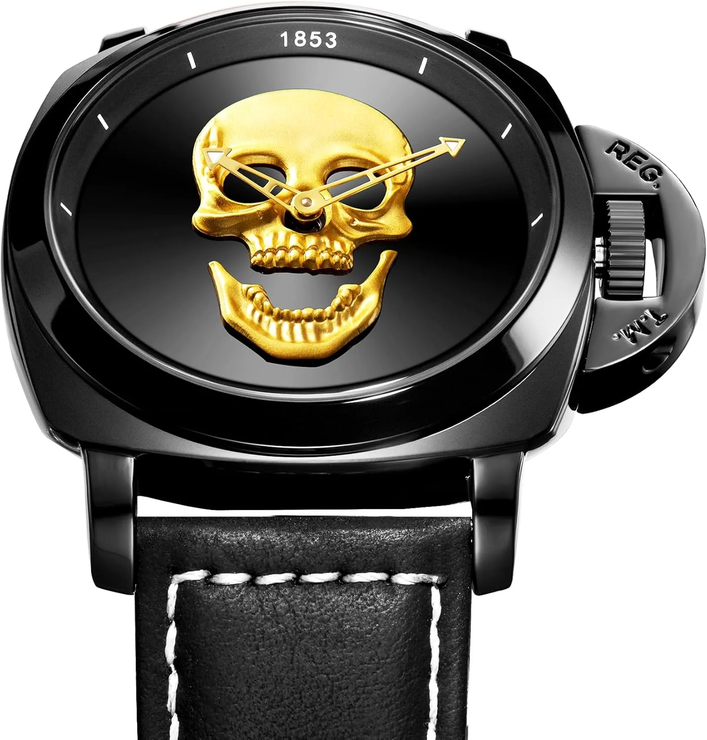 Water Resistant, Unisex organ Dress Wristwatch Fashion Quartz Watch, Leather Strap, 