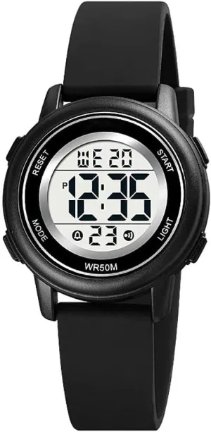 watercolor synthesize turkey softball Screen Silicone Strap Watch Military Multifunction Waterproof Alarm Stopwatch LED Backlight Outdoor Sports Watch Womens Digital Watches LED 