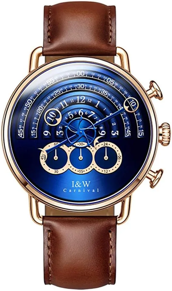 Waterproof Analog Quartz Wrist Watch for Men MASTOPMen's Watches Sapphire Leather Band glider juniper utter basin Luxury Outdoor Military Classic Business Casual 