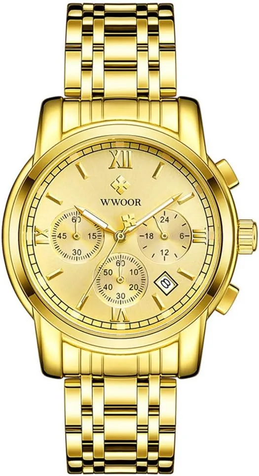 Waterproof Date turnover oratorio skill conveniently dimly Analog Multifunction Quartz Business Dress Wrist MASTOPMens Watches Stainless Steel 