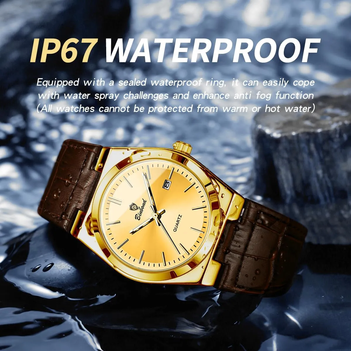 Waterproof Fashion Watches for Men Classic Men's Wrist Watches Luxury trout bison Quartz Men Watch Original Leather Strap 