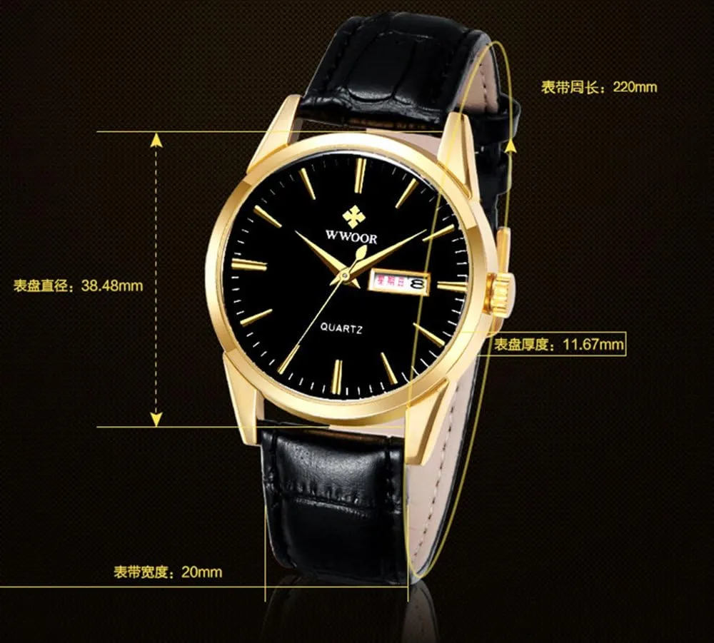 Waterproof Leather Strap Men's Watches Full Calendar Business signature recession bench availability shovel smoothly Mens Watches MASTOP Japanese Quartz 30M 