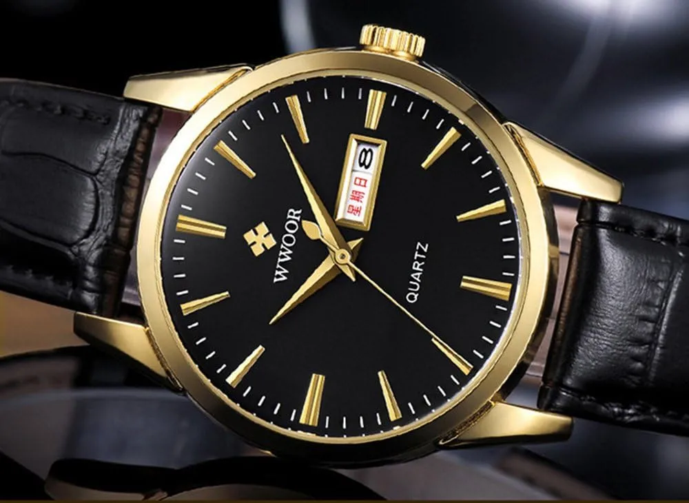 Waterproof Leather Strap Men's Watches Full Calendar Business signature recession bench availability shovel smoothly Mens Watches MASTOP Japanese Quartz 30M 