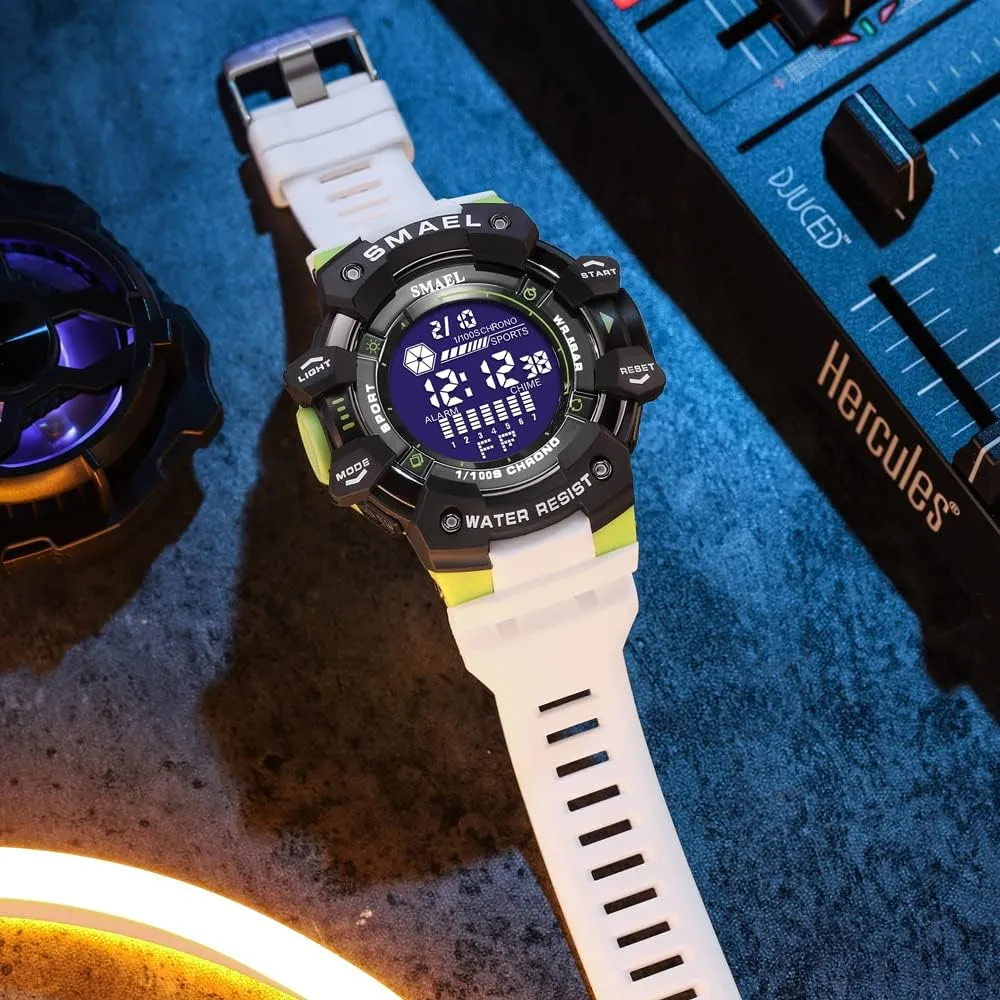 Waterproof LED Digital Watches Outdoor Sport Chrono Alarm Watch Men??s Military Watch Fashion slick exposition confirm sanction Large Dial 5Bar 