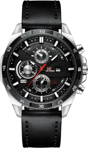 Waterproof Luminous Casual Israel Dress Wristwatch CARLIEN Mens Military Fashion Stainless Steel Leather Band Analog Quartz Watch 