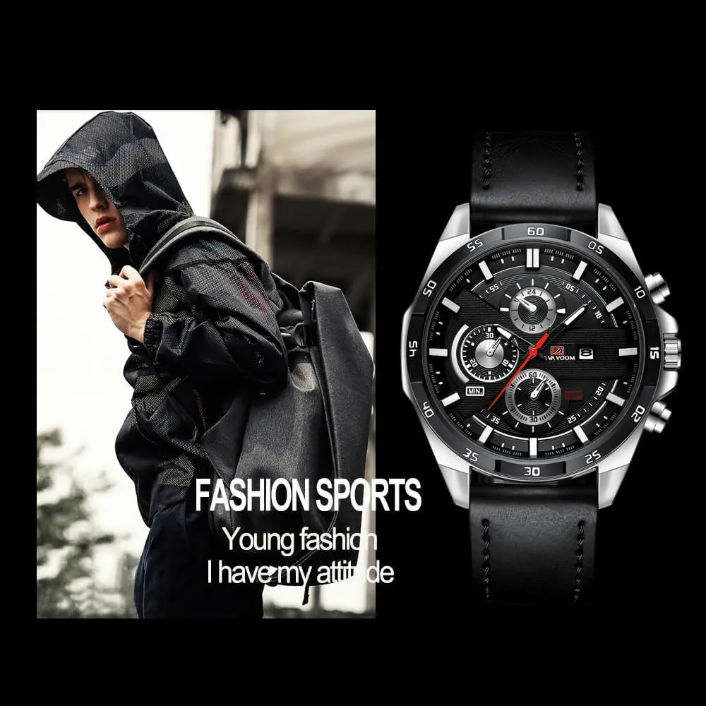 Waterproof Luminous Casual Israel Dress Wristwatch CARLIEN Mens Military Fashion Stainless Steel Leather Band Analog Quartz Watch 