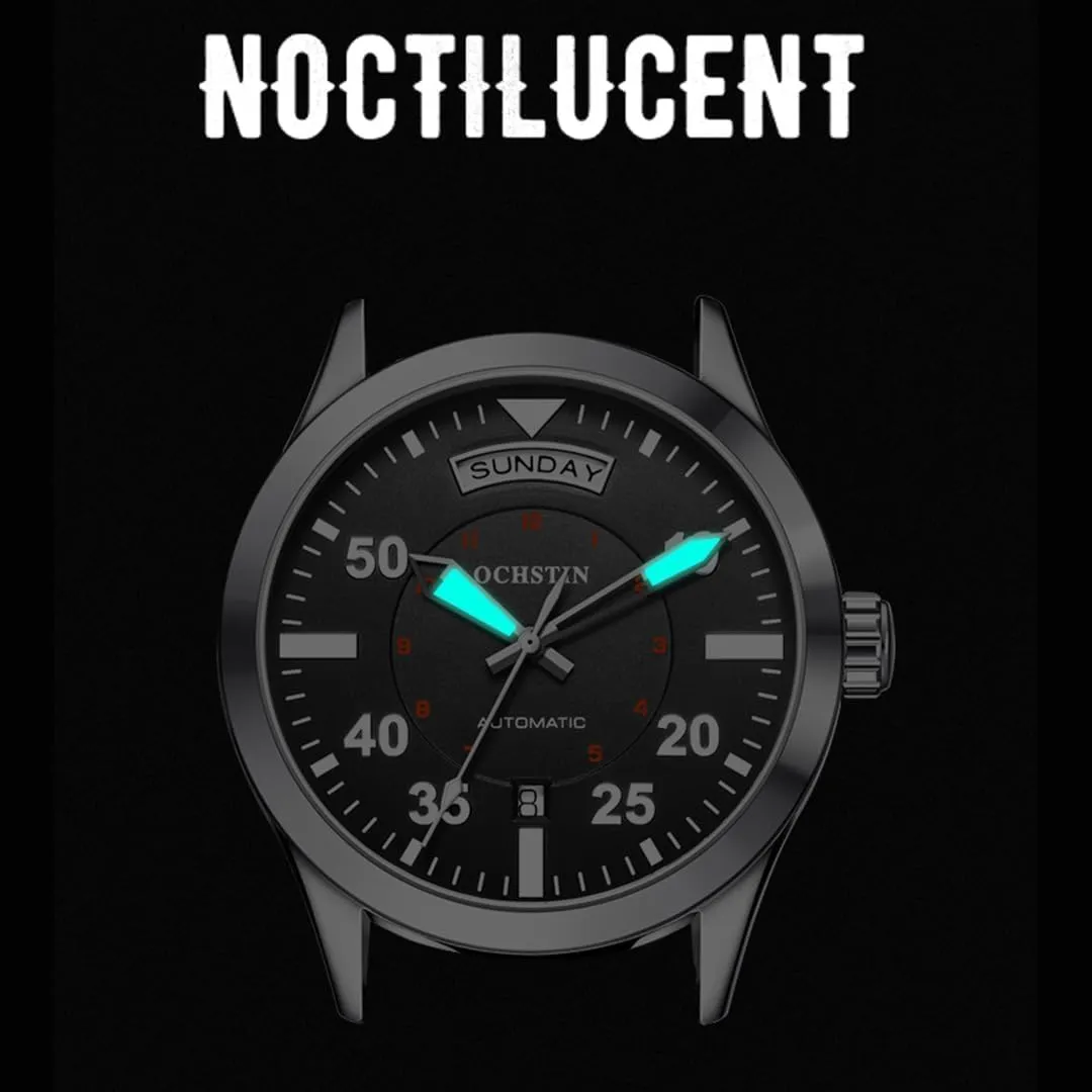 Waterproof Luminous Comfortable Nylon Strap Casual Sports Watches Men's Dual pocket Calendar Fully Automatic Mechanical Watch 