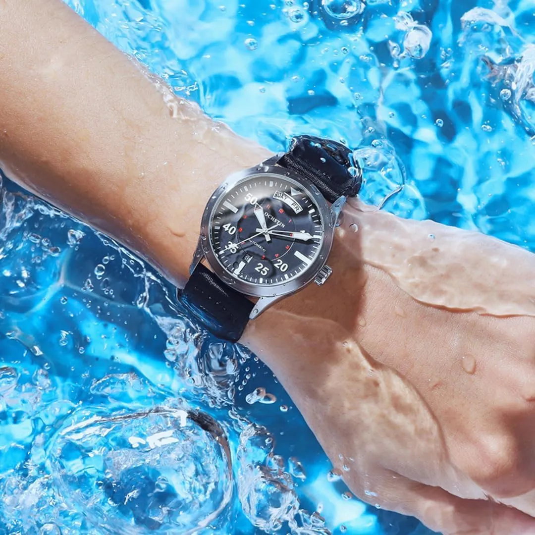 Waterproof Luminous Comfortable Nylon Strap Casual Sports Watches Men's Dual pocket Calendar Fully Automatic Mechanical Watch 