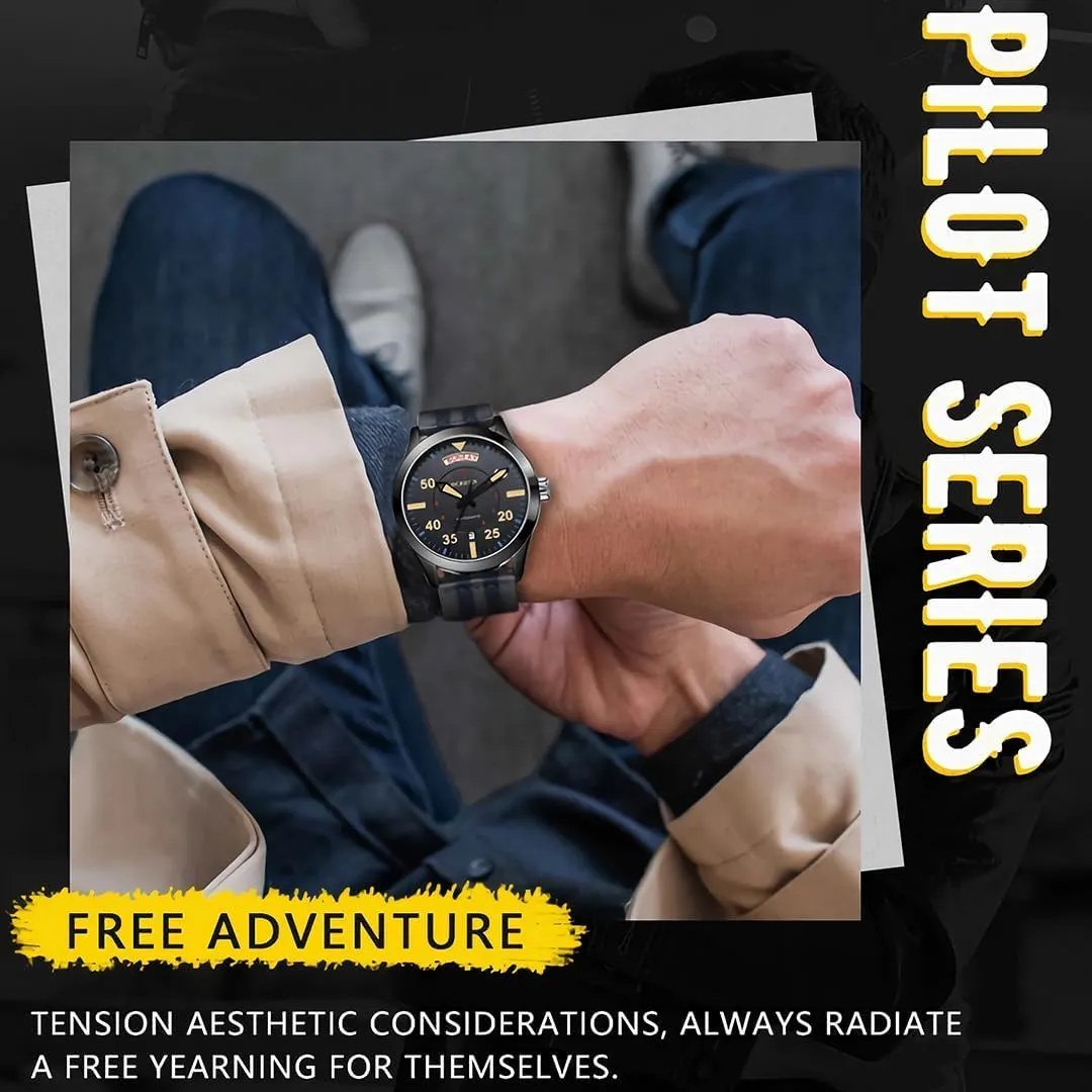 Waterproof Luminous Comfortable Nylon Strap Casual Sports Watches Men's Dual pocket Calendar Fully Automatic Mechanical Watch 
