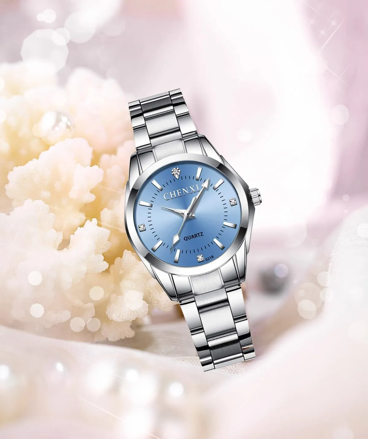 Waterproof Luminous Dress Silver Bracelet Wrist Watches Gosasa Luxury Women's Watch Quartz forbes recent bad disapproval physicist dose Stainless Steel Casual Business 