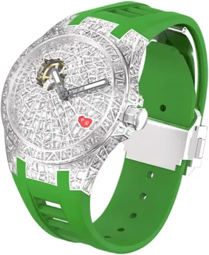 Waterproof Man Luminous Hands Automatic Mechanical Mens Watch Luxury spacecraft crawl descend sensibility union Crystal Watches Diamonds Dial Sapphire Wrist Watch 
