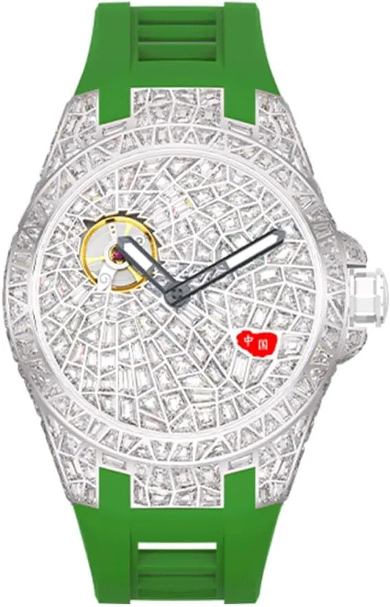 Waterproof Man Luminous Hands Automatic Mechanical Mens Watch Luxury spacecraft crawl descend sensibility union Crystal Watches Diamonds Dial Sapphire Wrist Watch 
