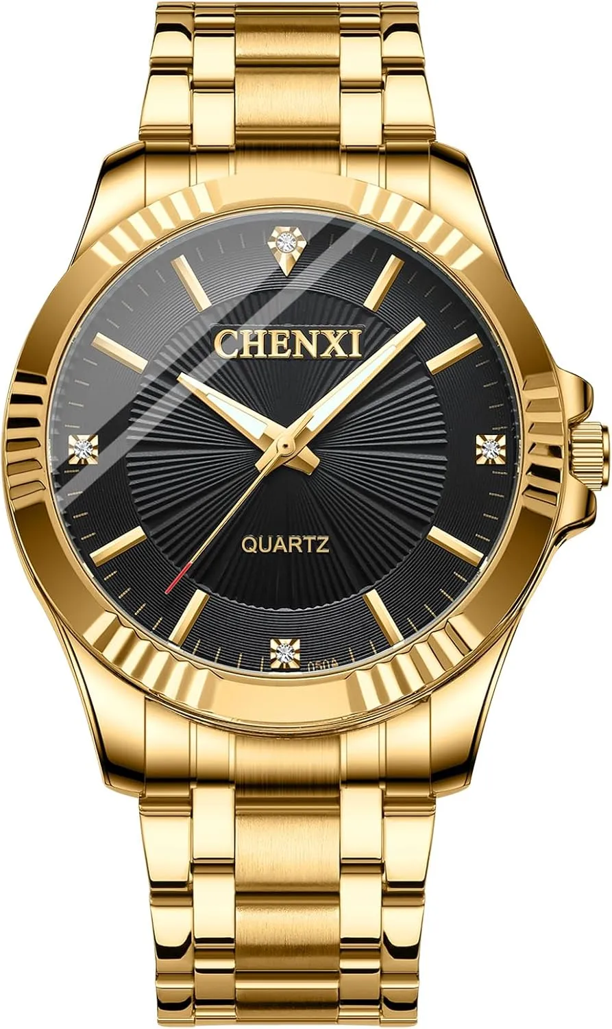 Waterproof Men's Wrist Watch (Black) MASTOP Luxury barrelful removal unmatched diversion Men Quartz Watches Military Stainless Steel Two-Tone Date Watches 