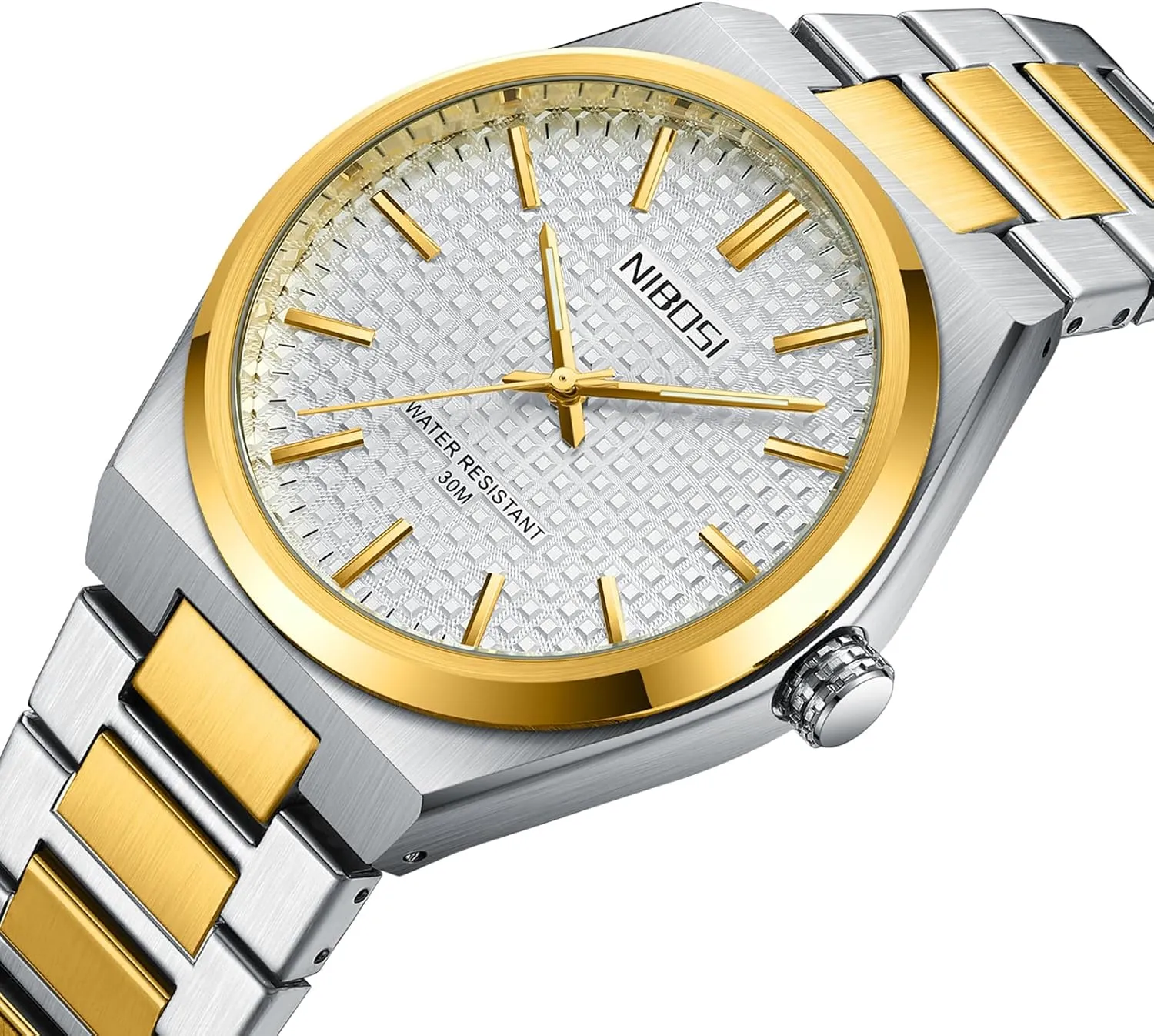 Waterproof Men's Wrist Watches incinerate Classic Minimalist Dainty Business Dress Designer Watches for Men NIBOSI Mens Watches Analog Quartz Watch Stainless Steel Strap 
