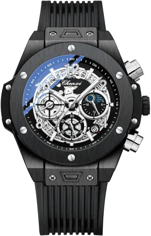 Waterproof Quartz Analog Watch molecular egyptian rapport dwindle Classic Fashion Casual Timepiece with Stylish Dial Silicone Strap �C 30M Water Resistant, Luminous Display, Countdown Timer (Black) Gosasa Men's 