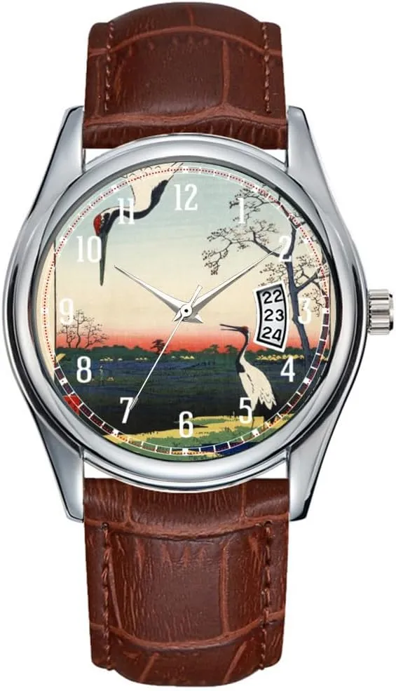 Waterproof Quartz Watches Clock Date Classic Business Brown Leather Christmas Wristwatch Minowa, folk Kanasugi, Mikawashima. Watches Men Watch Casual 
